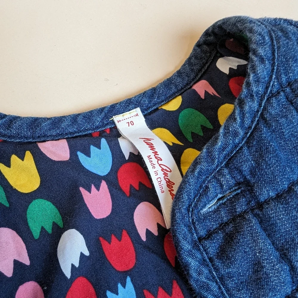 Hanna Andersson Denim Quilted Lined Heart Midweight Jacket for Baby - Picture 6 of 10